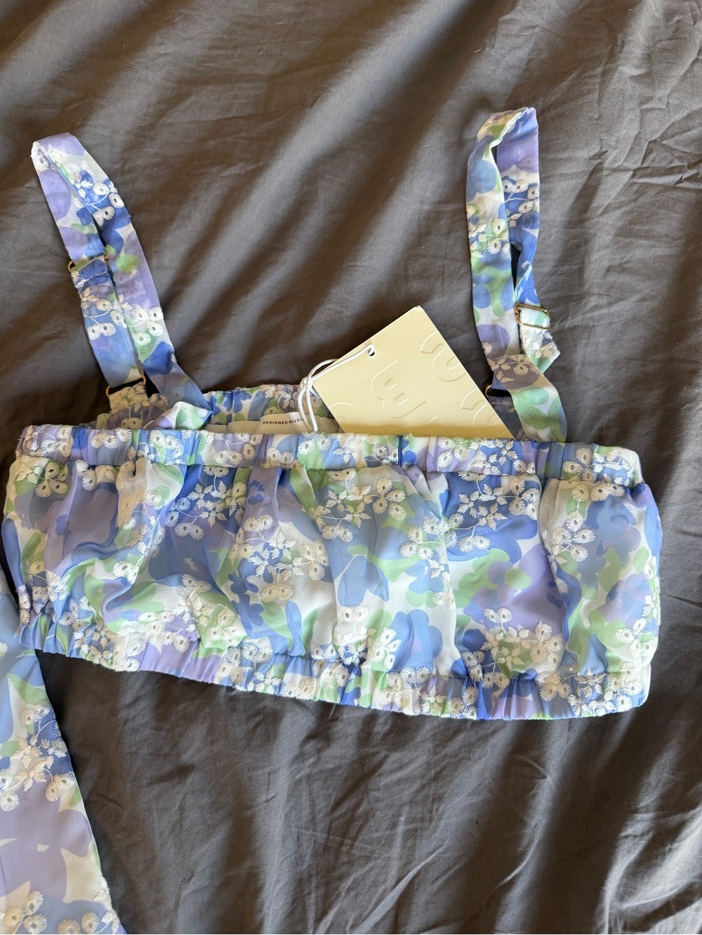 Sabo Skirt Light Blue Floral Maxi Skirt and Top Set - Picture 3 of 5